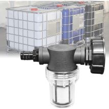 Robinet Raccord Cuve 1000 L, Connecteur De Tuyau De Jardin Avec Fonction De Filtre,s60x6 Adaptateur De Réservoir D'Eau Ibc, Articulation De Tuyau De 