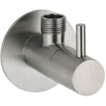 Robinet Rond Sous Évier En Acier Inoxydable Pour Raccordement Au Mélangeur Pollini Jessy Steel Ru0090283as Acier Inoxydable