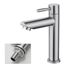 Badezimmer-wasserhahn, Nur Für Kaltes Wasser, Waschbecken-wasserhahn, Chromoberfläche, Langlebiger Kupfer-handwaschhahn, Herausnehmbare Luftsprudler-