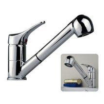 Robinet Salle de Bain avec Douchette Extractible Mitigeur de Lavabo 2 Jets au Choix Robinetterie en Laiton Argent