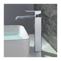 Eliauk - Robinet Salle de Bain Cascade Mitigeur de Lavabo Bec Haut Robinetterie pour Vasque Chromé Design Moderne
