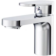Robinet de salle de bain mitigeur bec bas chromé H12,3cm