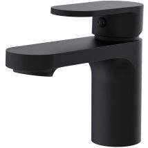 Mob-in - Robinet de salle de bain mitigeur bec bas noir H12,3cm