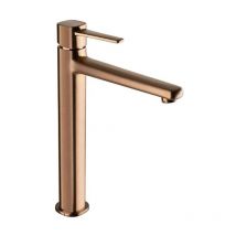 Invena - Robinet Salle de Bain Mitigeur Lavabo Haut Cuivre Bronze Monocommande Glamour