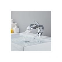 Robinet Salle De Bain,Robinet De Lavabo , Mitigeur Salle Bain Avec Valve En Céramique Monocommande Et Froide Réglable,Robinet Lavabo (Chromé)