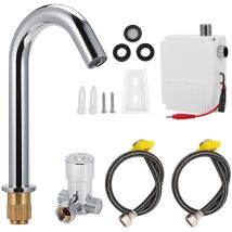 Rapanda - Robinet simple de lavabo,Robinet à capteur d'induction infrarouge automatique G1/2 pouces, robinet d'eau chaude et froide pour la maison,