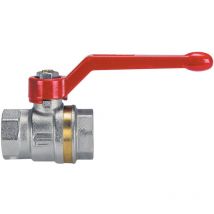 Robinet à sphère en laiton - femelle / femelle - 3/8 pouce Effebi aster - levier aluminium rouge