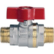 Robinet à sphère en laiton - mâle / mâle - 3/8 pouce Effebi aster - manette papillon