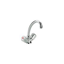 Mélangeur de lavabo – Finition métal, Matières, Nombre de poignée(s), Forme du bec – Sanitop Wingenroth