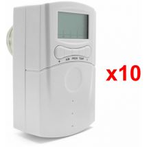 Blyss - Robinet thermostatique programmable pour chauffage type on/off - Lot de 10