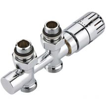 Robinet thermostatique radiateur droit - Adaptateur cuivre 16mm