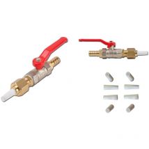 Equipement Express Sicoba - Robinet Vanne Porte-Buse 3/8' pour Sableuse Aérogommeuse + 8 Buses Céramique blanches