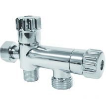 Somatherm For You - Robinet wc 3 voies anticalcaire chromé pour le raccordement d'un wc et d'une douchette