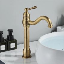 Rapanda - Robinets chauds et froids, robinets rétro anti-éclaboussures pour lavabo entièrement en cuivre, adaptés aux toilettes, salles de bains,