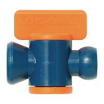 Loc-line - Robinet d'arrêt taille 1/4 po. avec raccord articulé sachet de 2 pièces