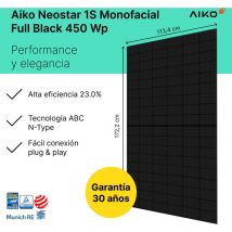 Robinsun - Performance 445 Kit Solar 1 Panel Monofacial 445 Wp + Microinversor 800 w + Fijación 60o + Cable 10m