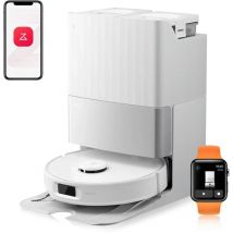 Qrevo Edge S5A Staubsauger Roboter 18500 Pa(Upgrade von Qrevo master), 75°C Heißwasser-Moppwäsche, Dual Anti-Tangle, FlexiArm Design Weiß - Roborock