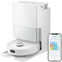 Roborock Qrevo Master, aspirapolvere robot 10000pa con spazzole laterali/doppio Rotary Mop, assistente vocale intelligente, stazione multifunzione