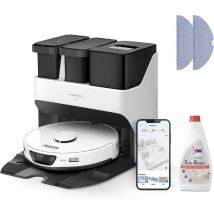 Roborock - S7 Max Ultra Robot Aspirapolvere con liquido detergente e accessori, 5500 Pa, Prevenzione Attiva Degli Ostacoli, App/Controllo Vocale