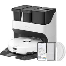 Roborock - S7 Max Ultra, Aspirapolvere Robot Pulitore Acustico Bianco 5500Pa Asciugatura Automatica S7 Pro Ultra Upgrade,