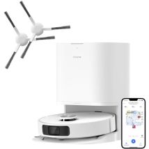 L10 Prime Vm Combo Robot Aspirapolvere Con 2 Spazzole Laterali Aggiuntive(3 In Totale), Sollevamento Del Mocio Da 7 Mm, Mocio Autopulente, Navigazione
