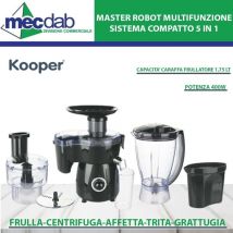 Kooper - Robot da cucina multifunzione 5 in 1 400 w - colore nero