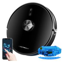 Liectroux - Robot Lavapavimenti Aspirapolvere X6, Aspirazione 6500Pa, Navigazione laser LiDAR, Combinazione bagnato e asciutto, Controllo app,