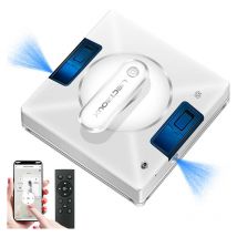 Liectroux - Robot Laveur de Vitres YW509, Application et télécommande, Double pulvérisation d'eau, Capteur laser, Anti-chute, 5 ans de garantie