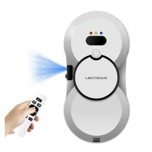 Robot Laveur Vitre Electrique Liectroux Hcr-10, Pulvérisation D'Eau Ultrasonique, Routage Ai, Moteur Sans Balais, Réservoir D'Eau 30ml, Blanc, 5 Ans 