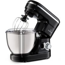 Robot pâtissier - Klarstein Bella - 1200 W - 6 vitesses - Robot cuisine - fonction pulse - Robot multifonction - Noir
