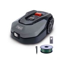 Robot tondeuse connecté 400m2 Scheppach RoboCut L500 avec station de recharge Jusqu'a 400 m² Capteur de pluie WiFi & bt