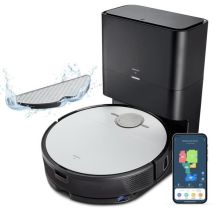 Medion X50 Sw - Robot Staubsauger Und Wischgerät Mit Entleerungsstation - Laser-navigation - Leistung 8000 Pa - No Go & Go Zonen