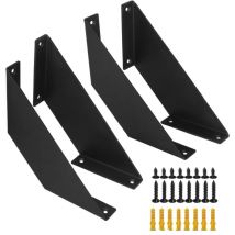 Robuste Eckregalhalterungen, Schwebende Regalhalterungen, Dekorative, Dünne Wandhalterungen (4er-pack)