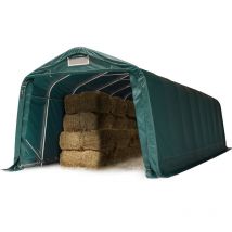 Robuster Weideunterstand 3,3x9,6 m wetterfeste pvc Plane 800N Unterstand Lagerzelt, für Beton, grün