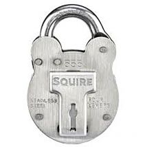 Robustes Vorhängeschloss mit 8 mm starkem Bügel und Schloss mit Abdeckung aus Edelstahl (inkl. 2 Schlüssel)