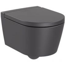 Roca - Inspira Kompaktes Wand-WC ohne Flansch mit horizontalem Ablauf, Onyx (A346528640)