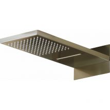 Sphera Docce E Accessori - Rociador de ducha de acero cepillado con función de cascada Sphera acero inoxidable cepillado