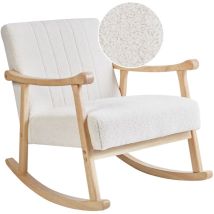 Rocking Chair LEKNES Boucle Off-White