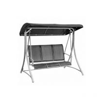 Rocking chair en fer trois places AMALFI Gris 178x113x h165 cm