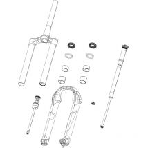 Rockshox spare - rockshox fork lower leg - (decals included) 27 15X110 boost w/ lower leg plugs - pike select/select plus, C1+ (2023+): black