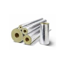 Rockwool - 800 wlg 0,035 Rohrisolierung Rohr alukaschiert Rohrschale Steinwolle 35x20-1m