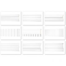 Hexim Perfect - Rodapié plano de 2 metros - Rodapié de pu liso, duro, resistente los impactos - Perfect ad Serie 2: AD385 - 50x20mm