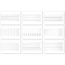 Hexim Perfect - Rodapié plano de 2 metros - Rodapié de pu liso, duro, resistente los impactos - Perfect ad Serie 2: AD381 - 64x22mm