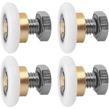 Muff - Schiebetürrolle, 4 Stück Duschrollen, Duschschienen, Rollenrolle​für Duschtür-Gleitrollen, Tür-Ersatzrad (20 mm)
