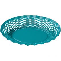 Roger Orfèvre - Corbeille à pain bleu canard 25x18 cm