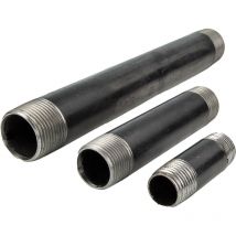 Rohrdoppelnippel - Langnippel Stahl schwarz, Typ 23, 1/8 Zoll x 60 mm