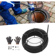 Rohrreinigungsspirale Kabel, 30M Extra Lang Abflussspirale Chlangenrohrreinigung Schneckenkabel Spirale Abfluss Rohrreinigung Kabel, für eine