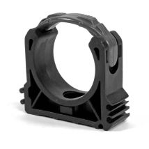 50 mm Rohrhalter – Montagehalterung für PVC-Rohre – PP – Schwarz