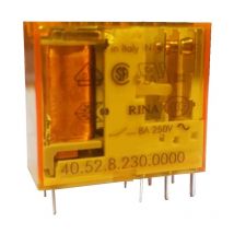 Finder - Mini Relé 2 intercambios 8A bobina 230VAC alterna 405282300000