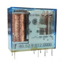 Finder - Mini Relé 2 intercambios 8A bobina 12VDC continuo 405290120000